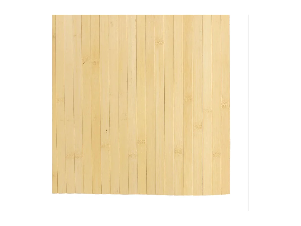 Tapis rectangulaire naturel clair 80x200 cm bambou