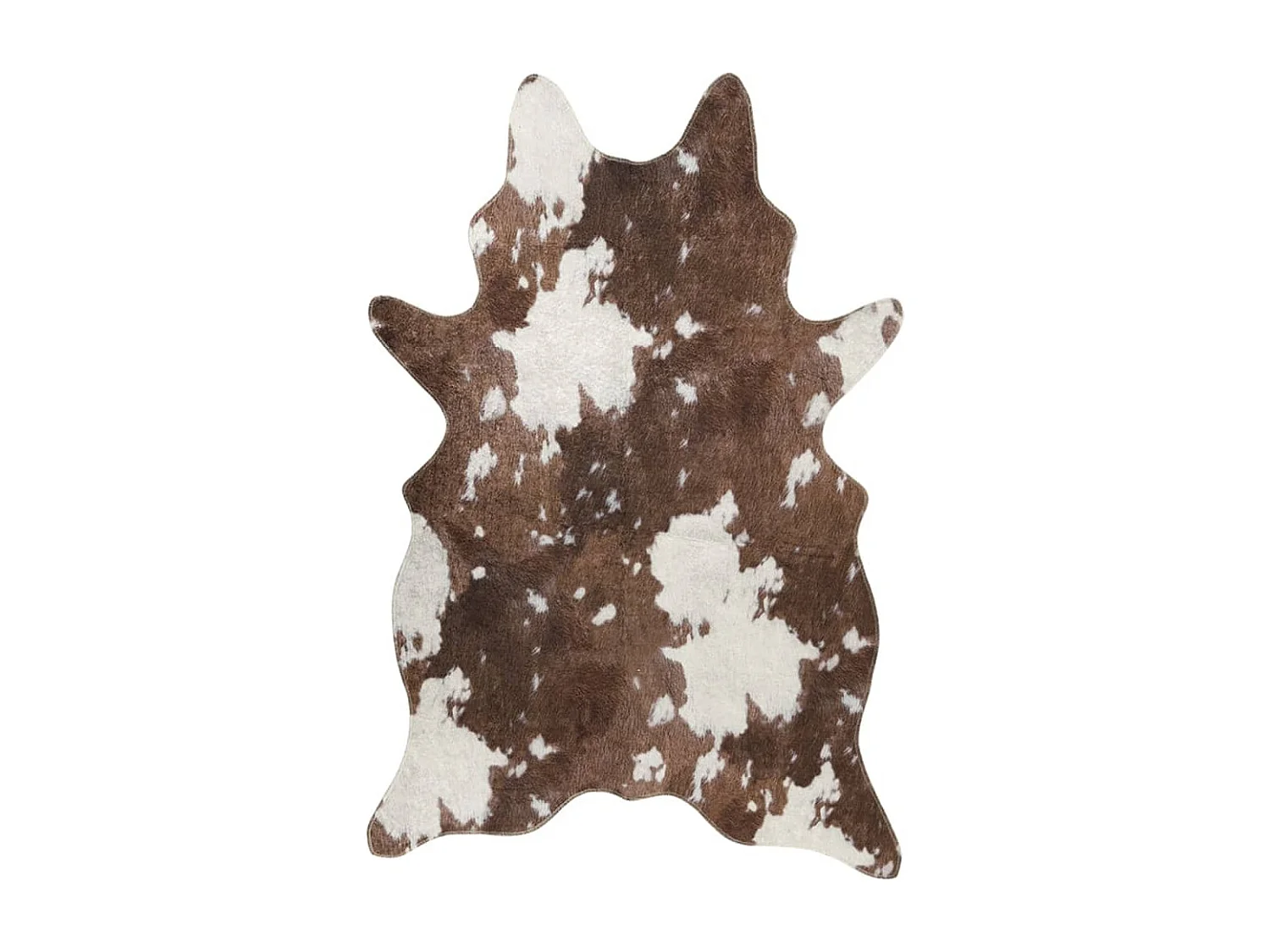 Tapete lavável antiderrapante 120x170 cm vaca castanho e branco