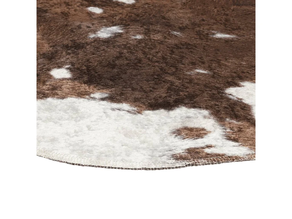 Tapete lavável antiderrapante 120x170 cm vaca castanho e branco