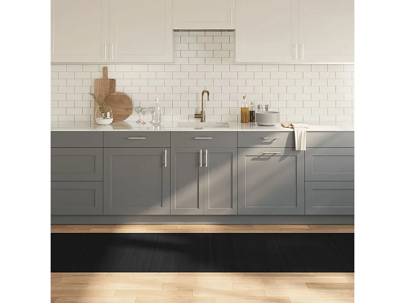 Tapete retangular 80x500 cm bambu preto