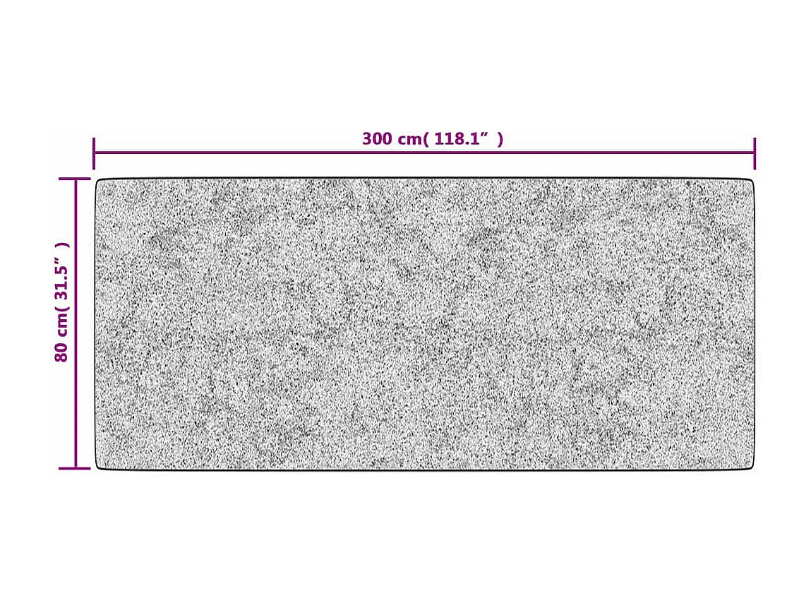 Alfombra lavable antideslizante negro y blanco 80x300 cm