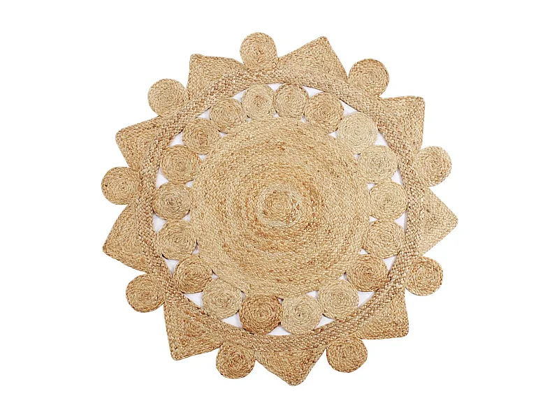 Tapis fait à la main jute tressée 150 cm