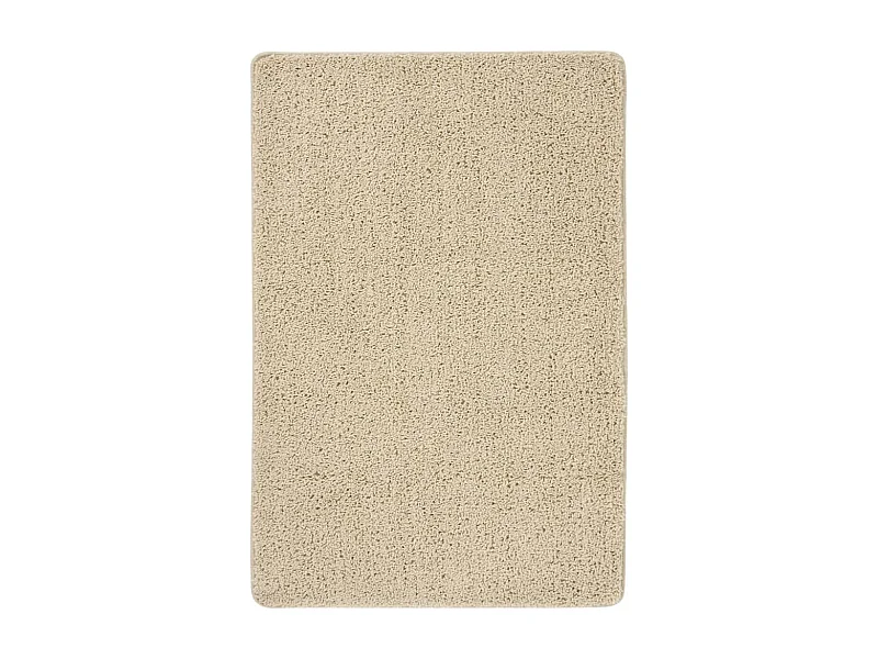 Tapis shaggy antidérapant crème 140x200 cm