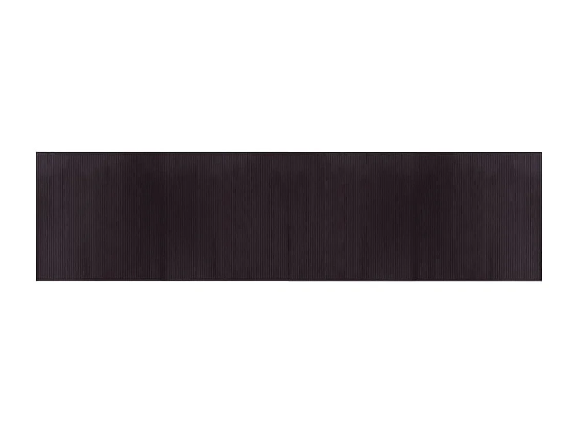 Tapis rectangulaire marron foncé 100x400 cm bambou