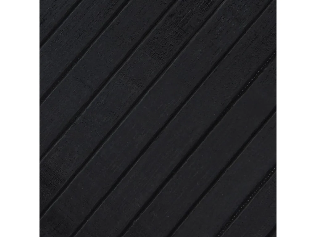 Alfombra rectangular bambú negro 70x200 cm