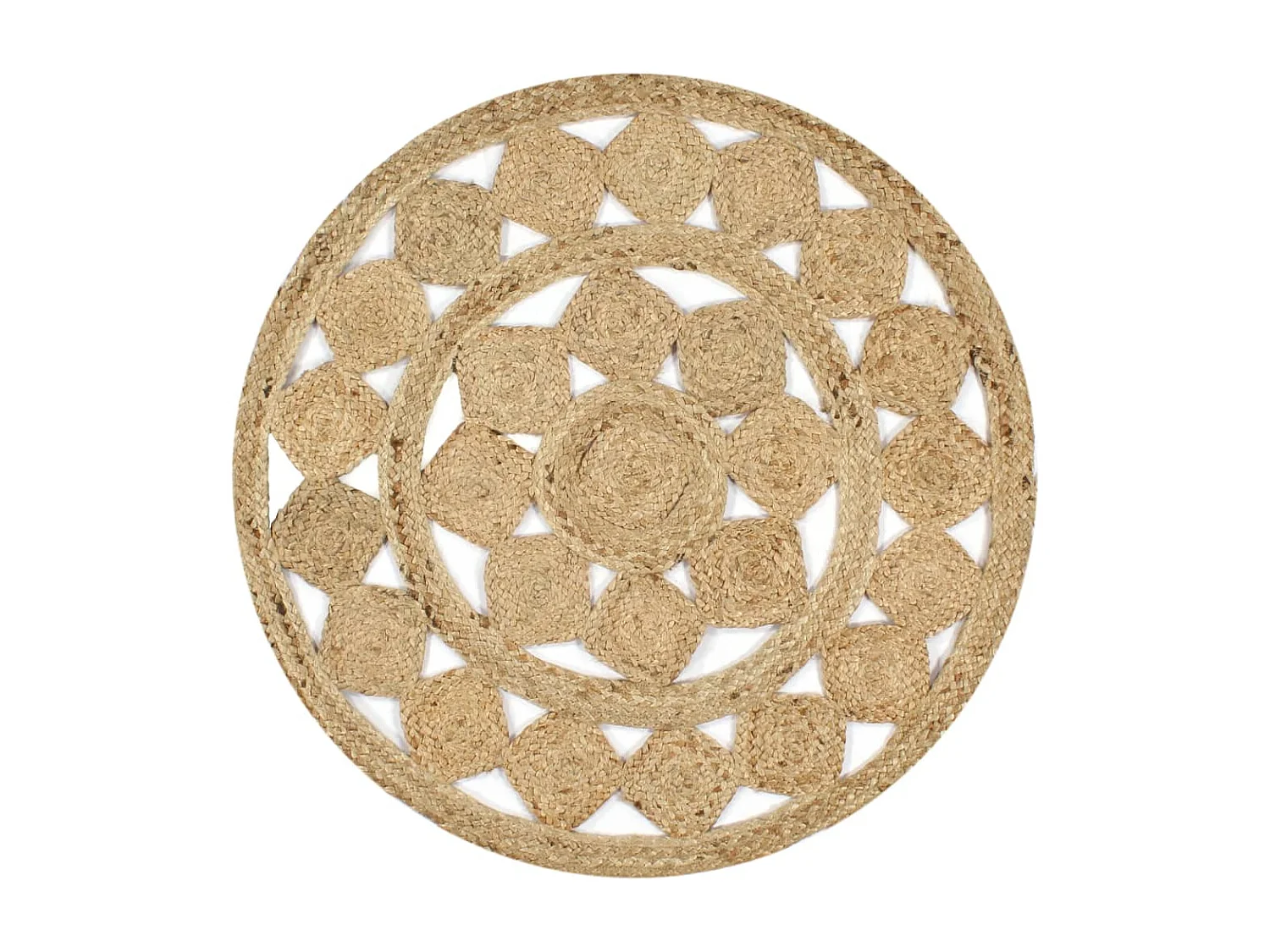 Tapis fait à la main jute tressée 150 cm