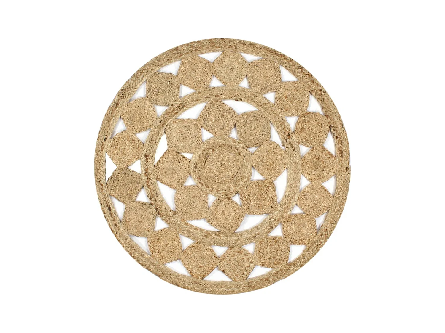 Tapis fait à la main jute tressée 150 cm