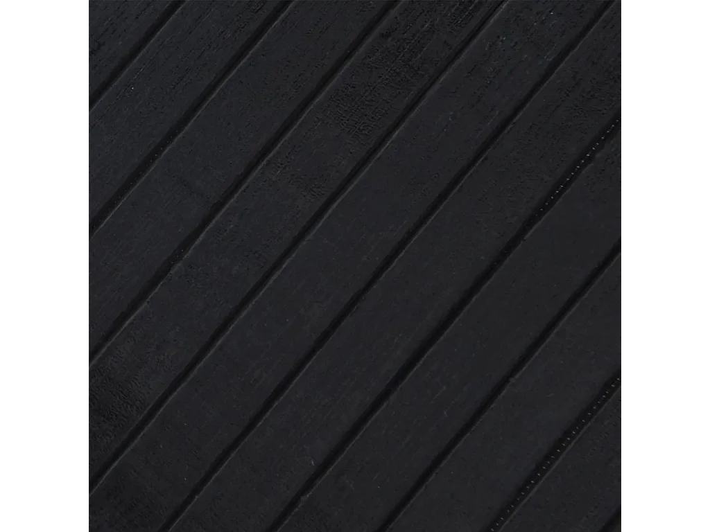 Tapis rectangulaire noir 70x200 cm bambou