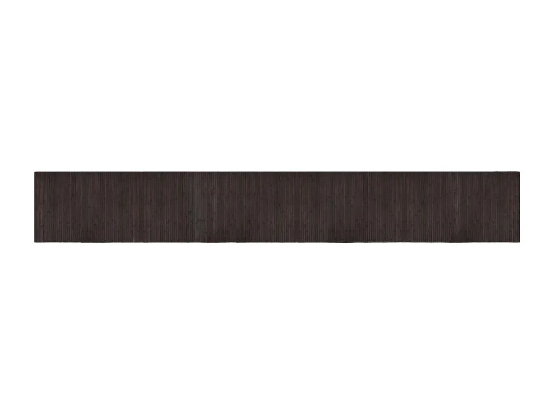 Tapis rectangulaire marron foncé 60x400 cm bambou