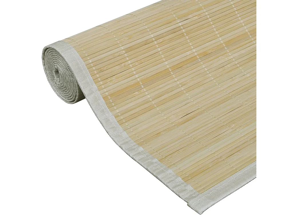 Tapis en bambou naturel à latte rectangulaire 80 x 300 cm