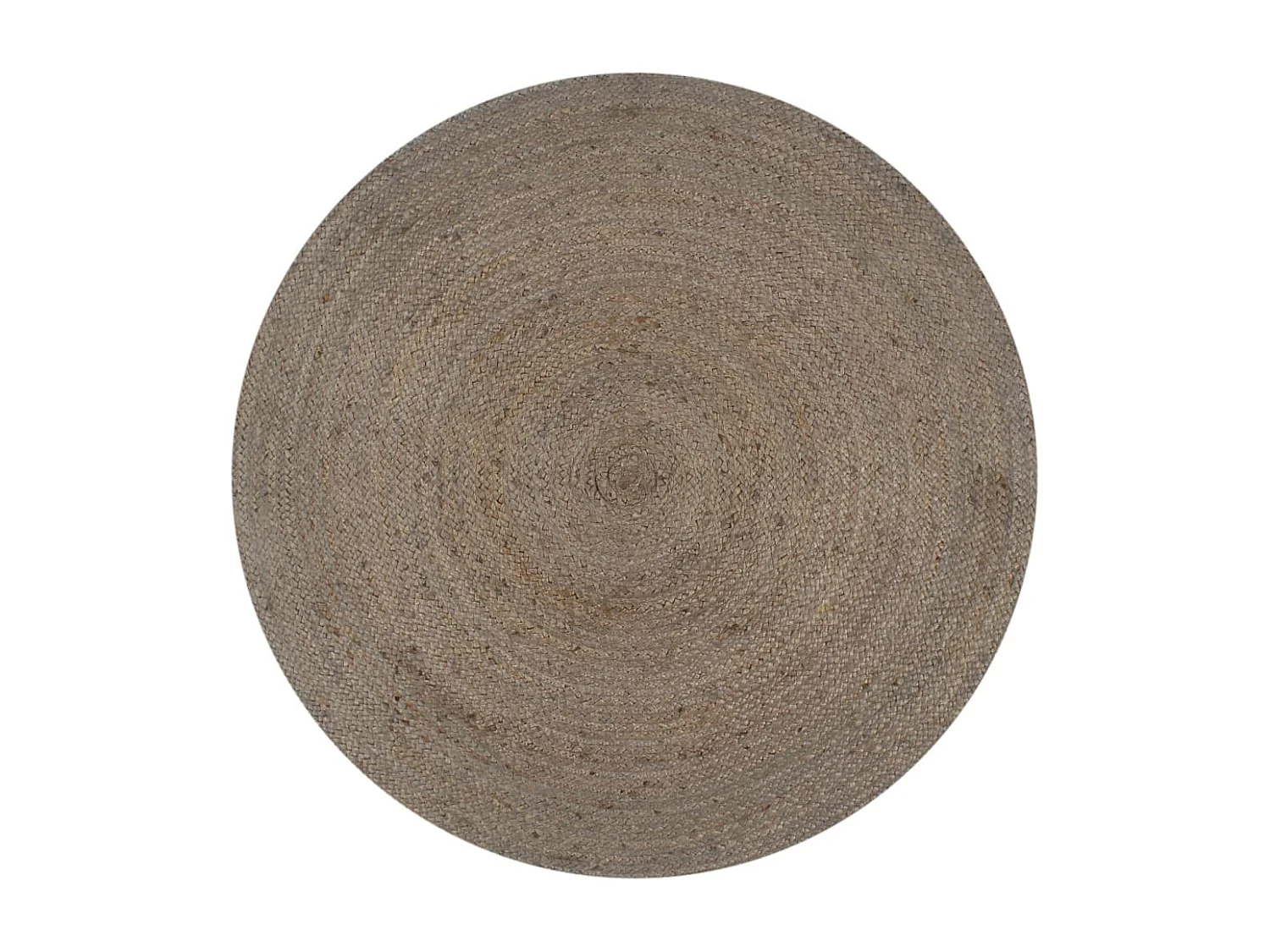 Tapis fait à la main jute rond 90 cm gris