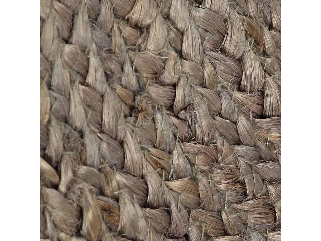 Tapis fait à la main jute rond 90 cm gris