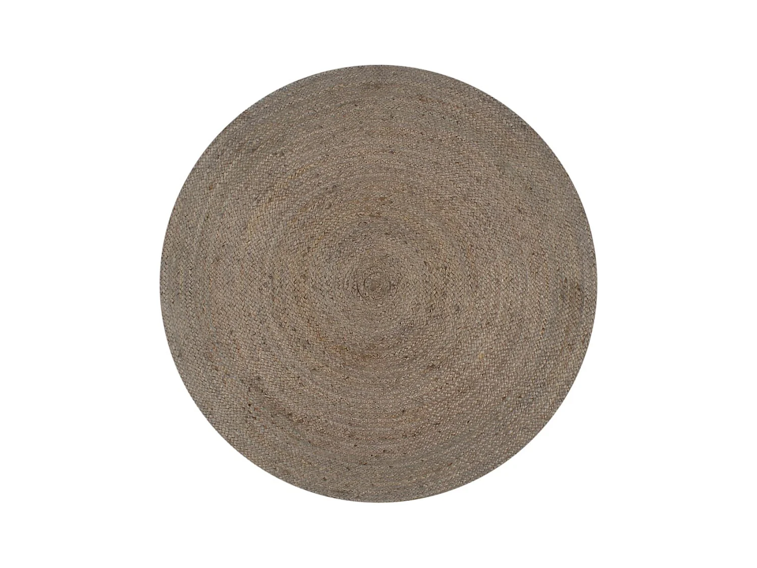 Tapis fait à la main jute rond 90 cm gris