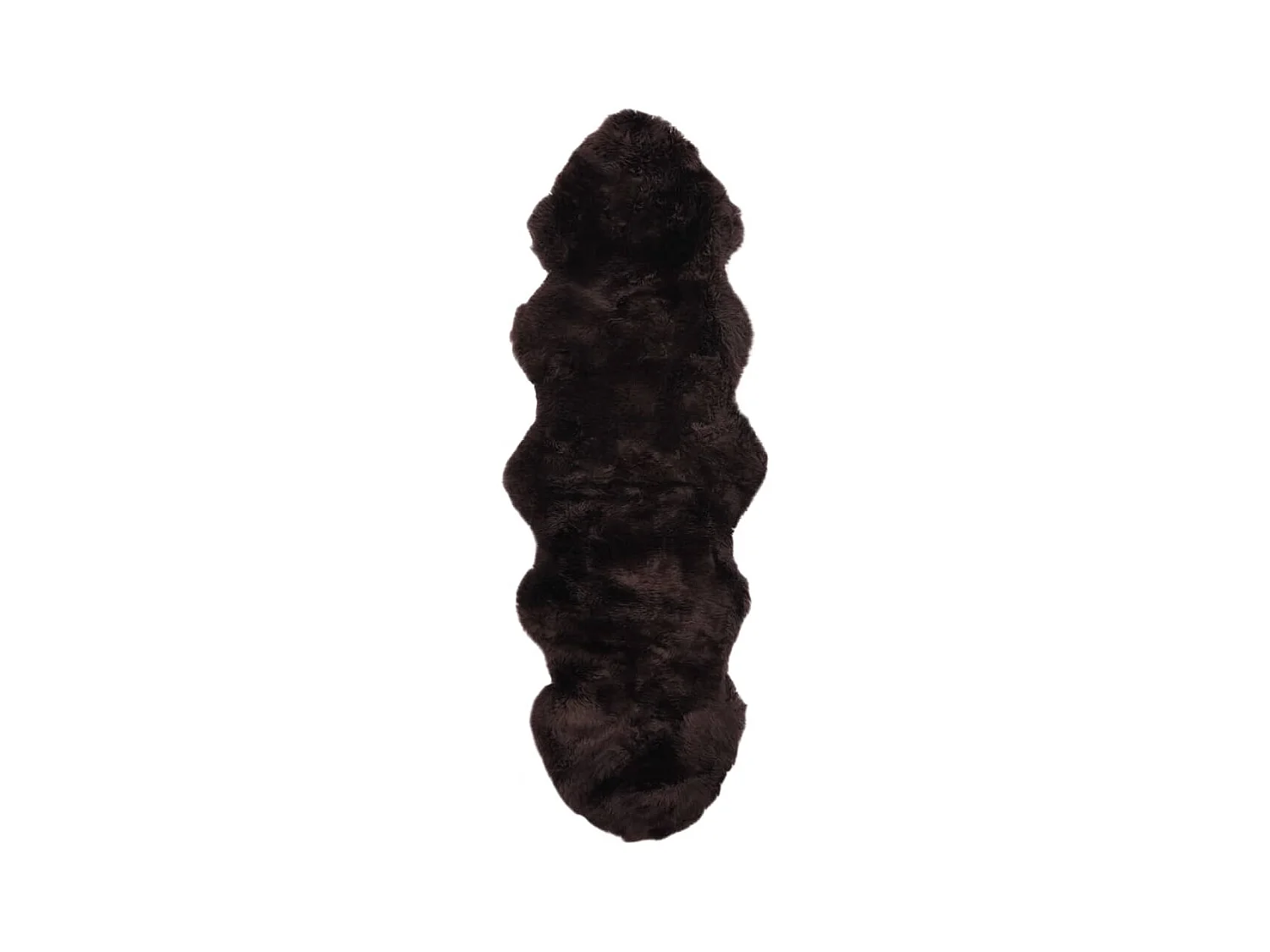 Tapete em pele de carneiro 60x180 cm castanho