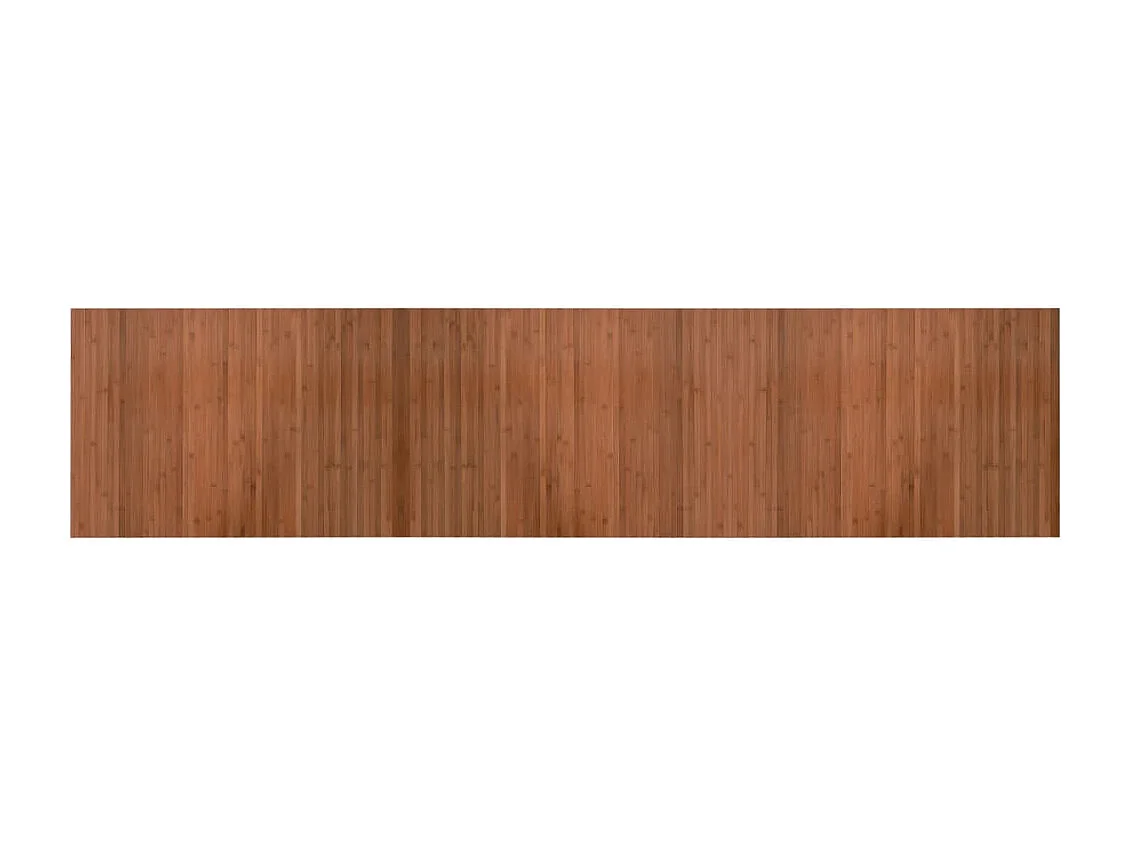 Tapis rectangulaire marron 70x300 cm bambou
