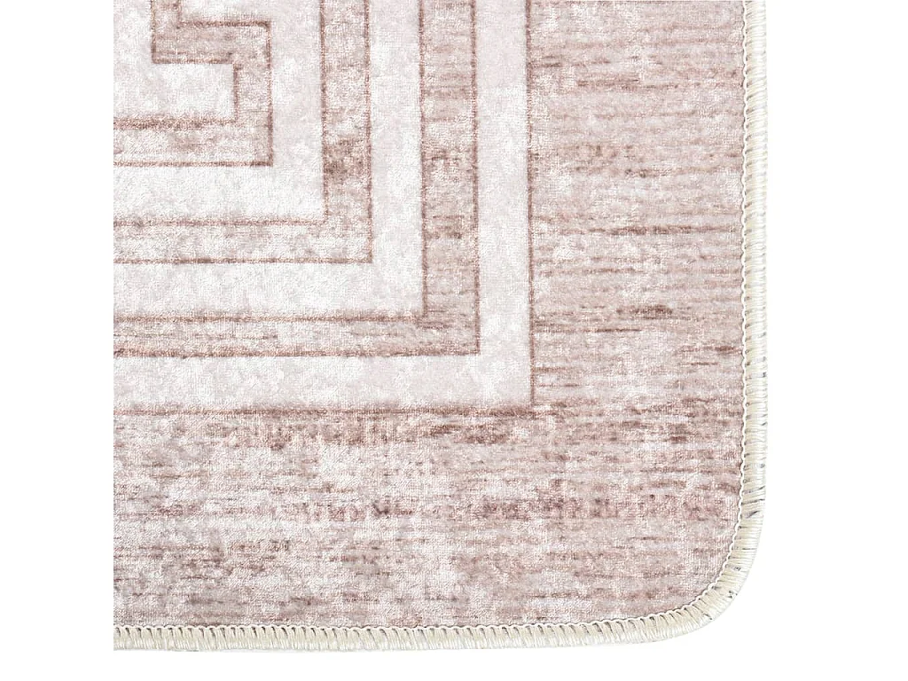 Alfombra lavable antideslizante beige 190x300 cm