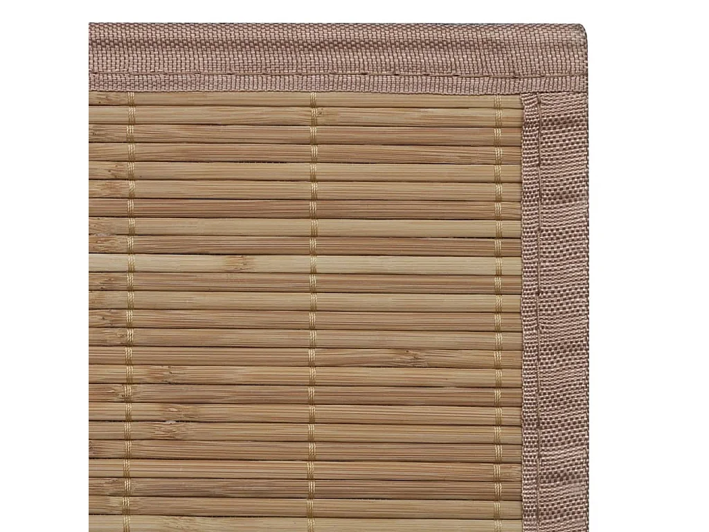 Tapete retangular bambu 120 x 180 cm castanho