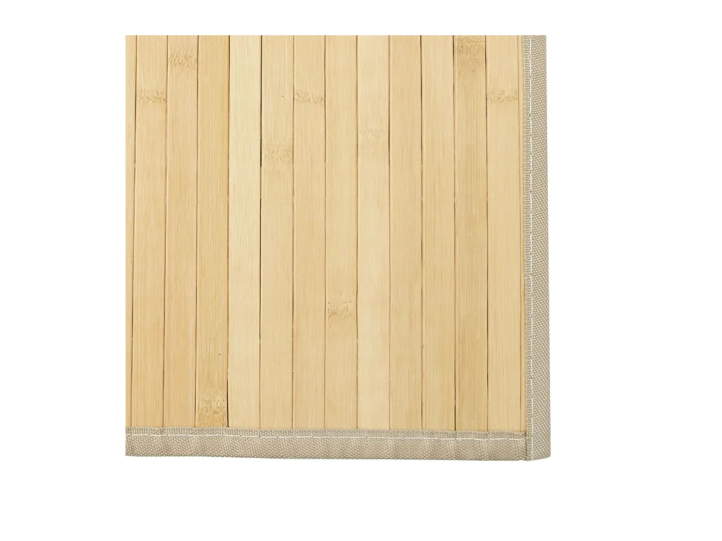 Tapis rectangulaire naturel clair 60x500 cm bambou