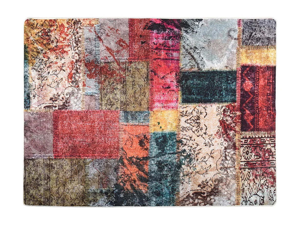 Tapis lavable multicolore 400x300 cm antidérapant