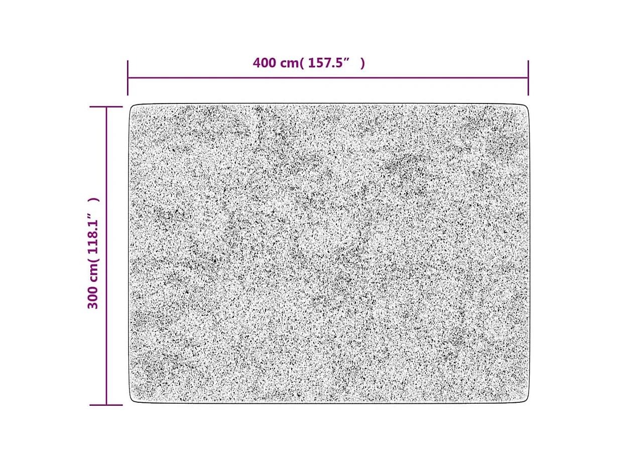 Tapis lavable multicolore 400x300 cm antidérapant