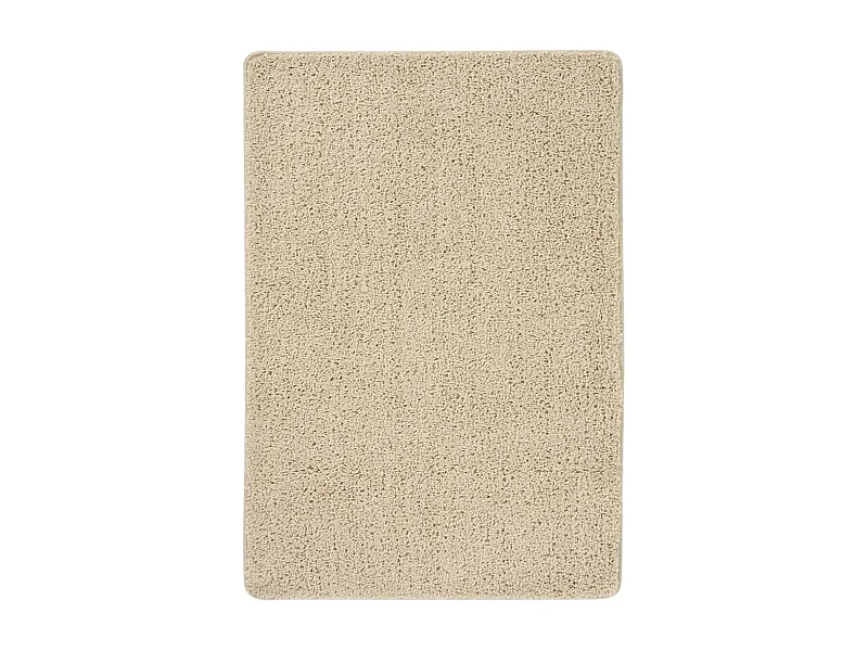 Tapis shaggy antidérapant crème 120x170 cm