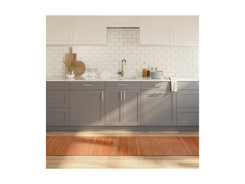 Tapete retangular 70x500 cm bambu castanho