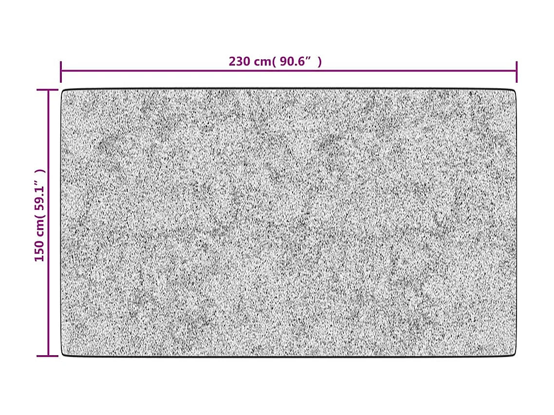 Tapis lavable gris 150x230 cm antidérapant