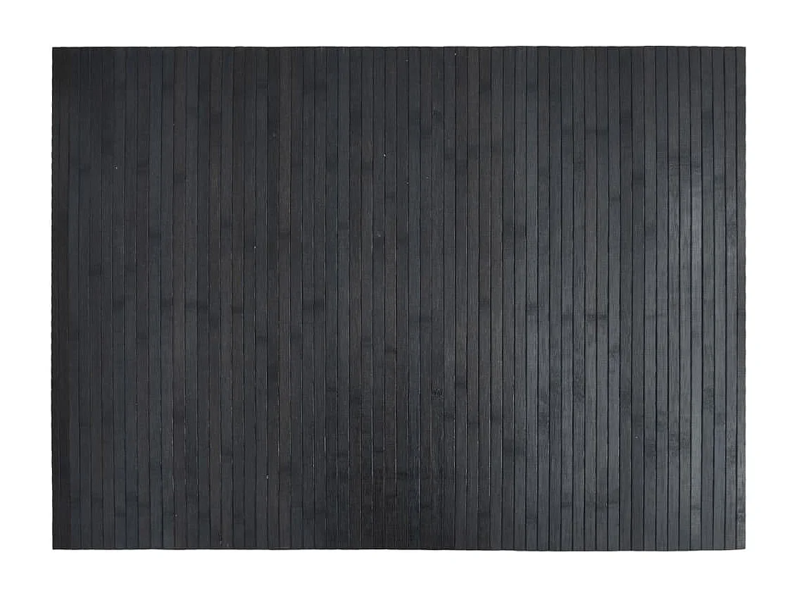 Tapis rectangulaire gris 70x100 cm bambou