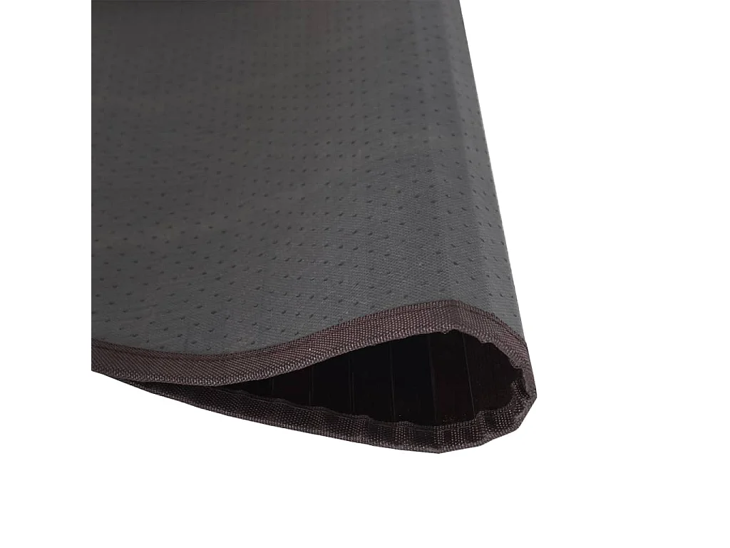 Tapis rond marron foncé 80 cm bambou