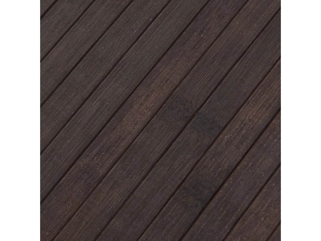 Tapis rectangulaire marron foncé 80x300 cm bambou