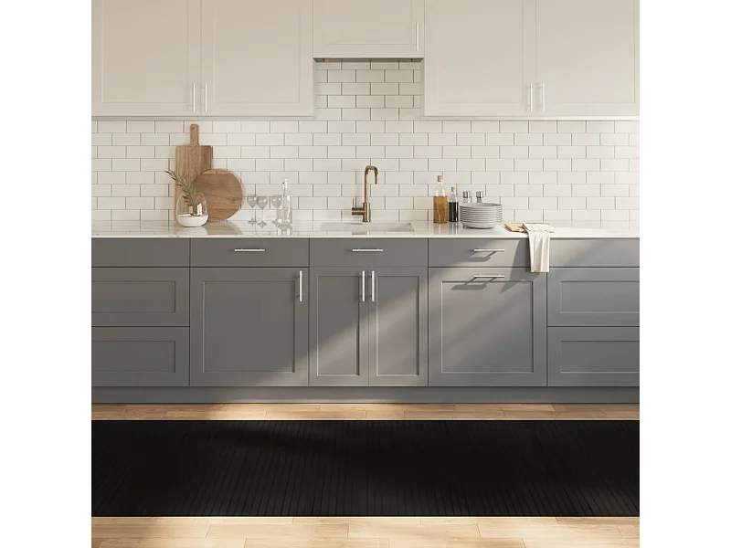 Tapete retangular 100x400 cm bambu preto