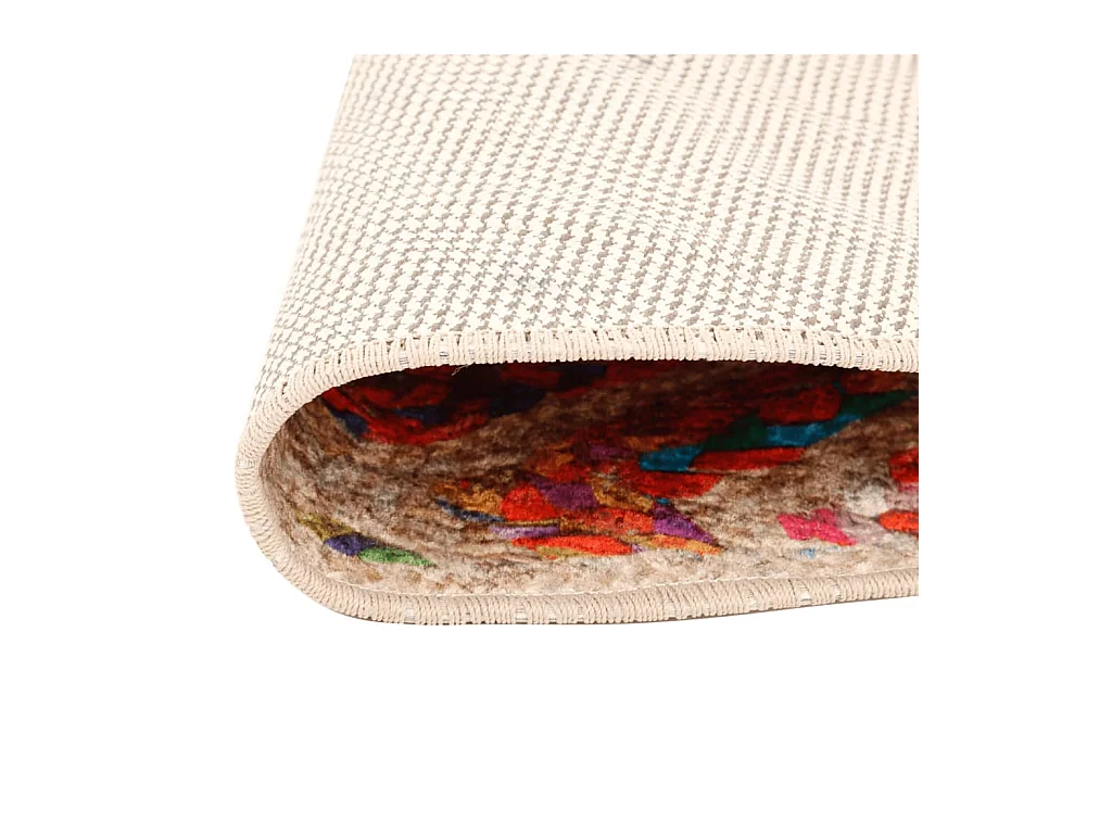 Alfombra lavable antideslizante multicolor Ø 120 cm