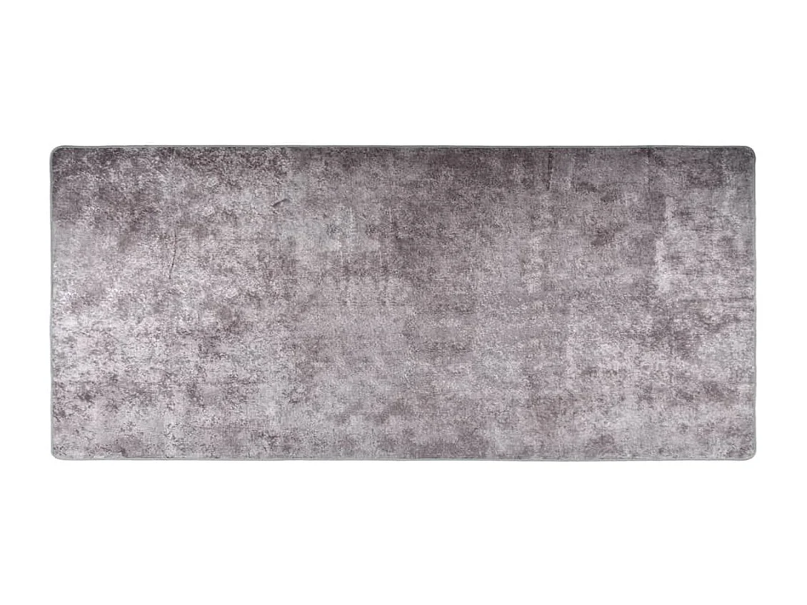 Tapis lavable antidérapant 80x300 cm gris