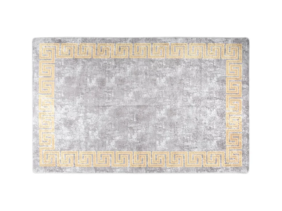 Tapis lavable antidérapant 160x230 cm gris
