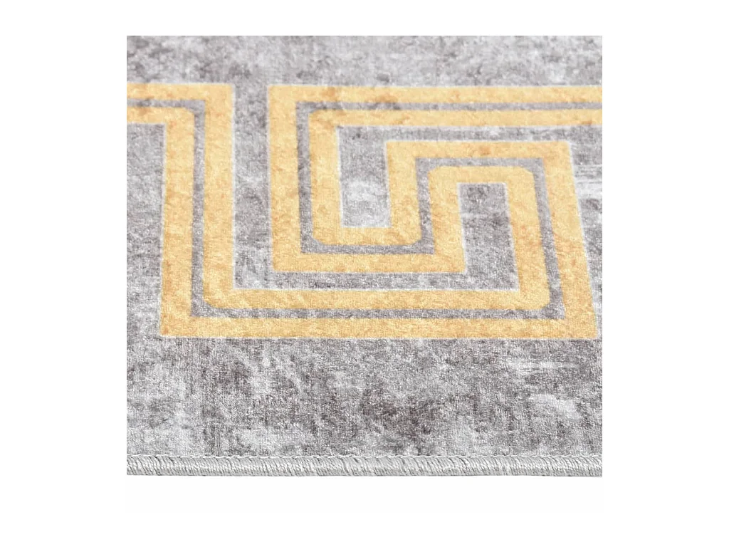 Alfombra lavable antideslizante gris 160x230 cm