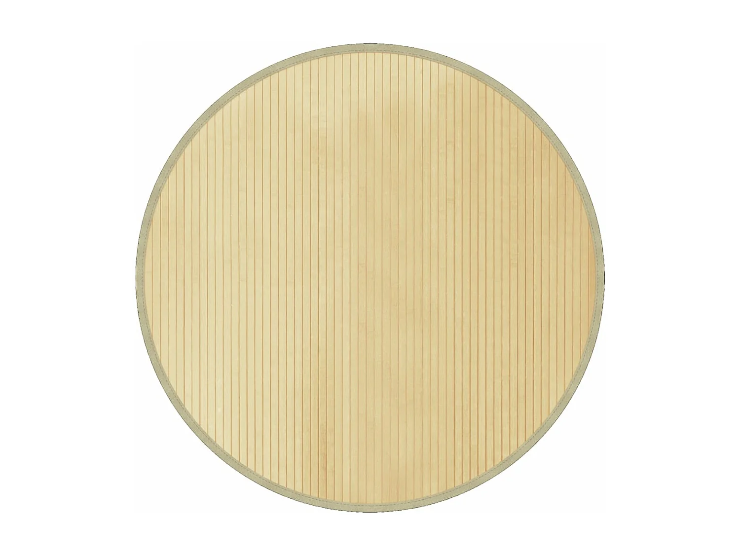 Tapis rond naturel clair 100 cm bambou