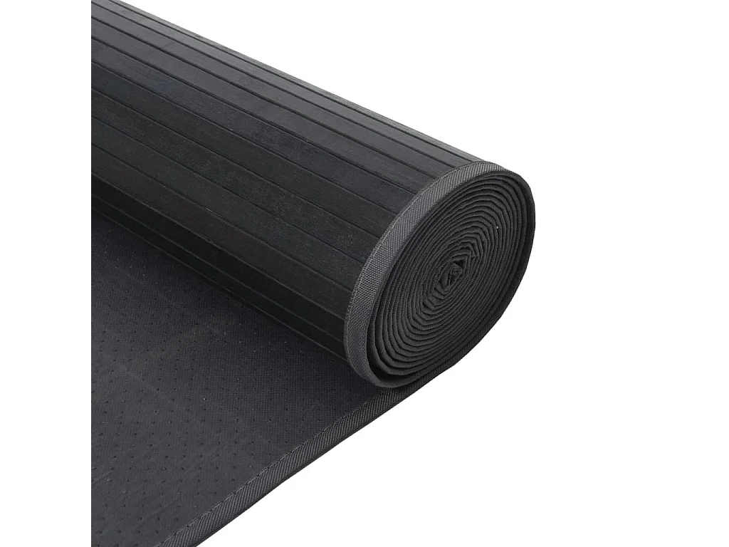 Tapis rectangulaire gris 70x500 cm bambou