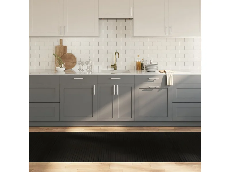 Tapete retangular 100x300 cm bambu preto