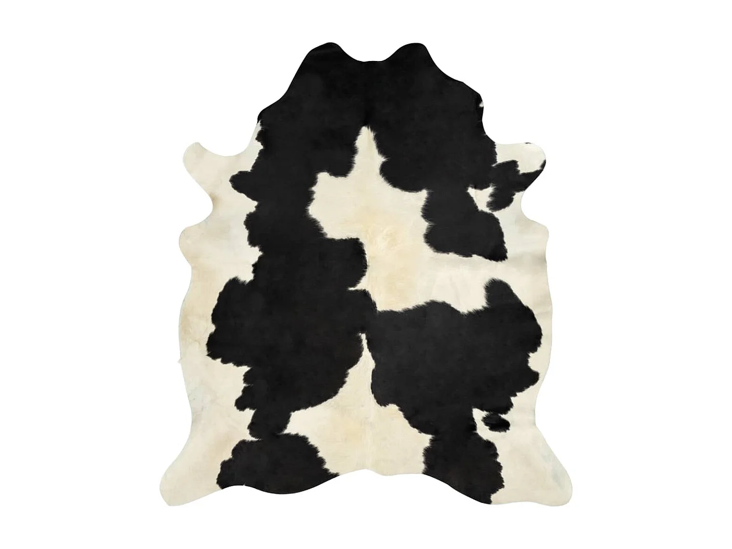 Tapete em pele de vaca genuína 150x170 cm preto e branco