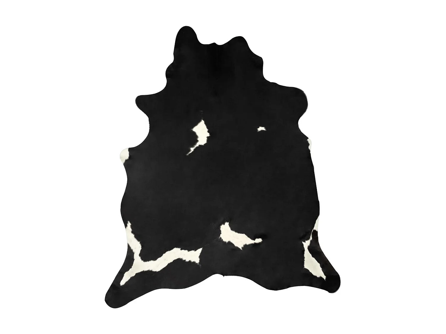 Tapete em pele de vaca genuína 150x170 cm preto e branco