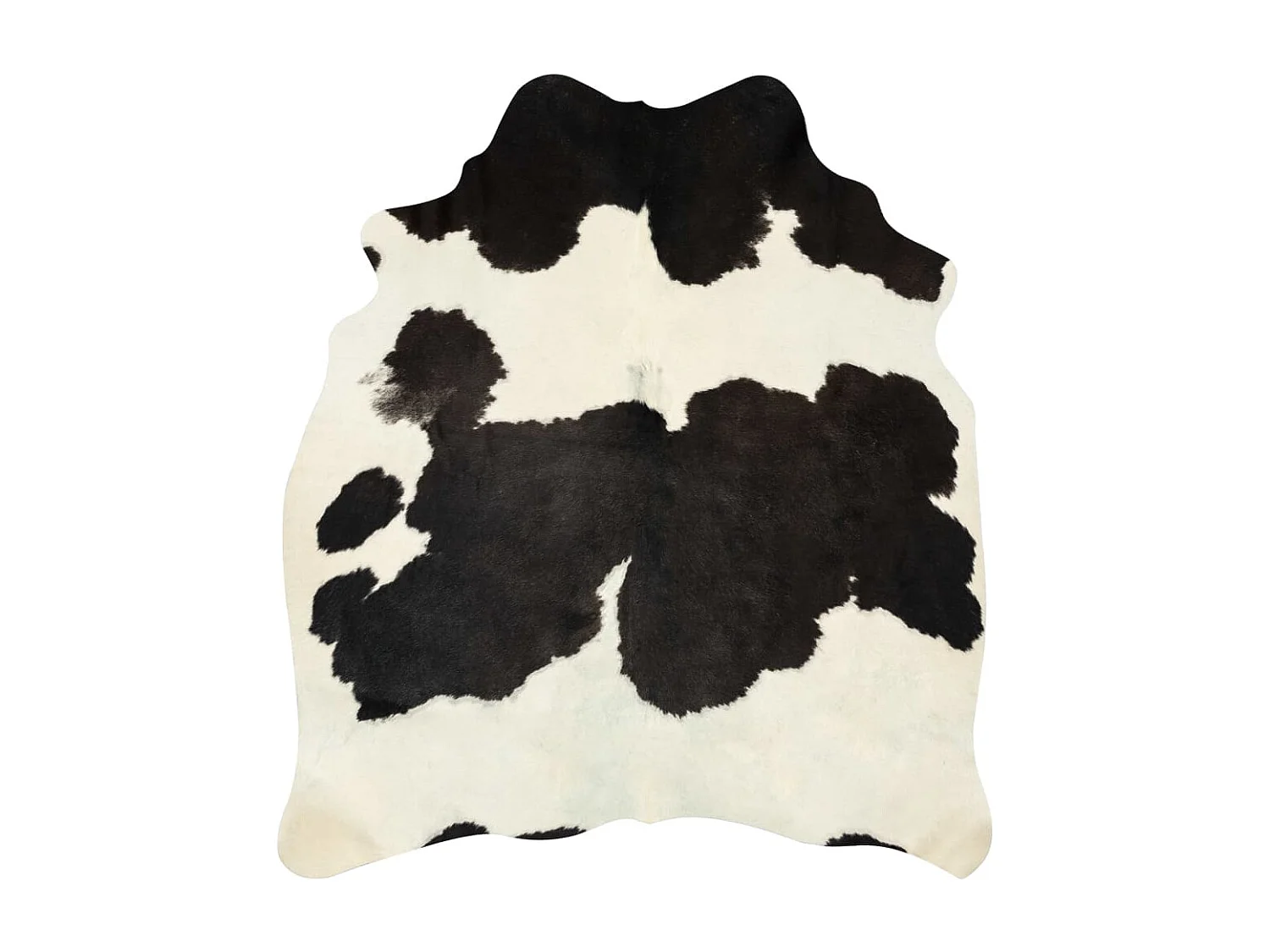 Tapete em pele de vaca genuína 150x170 cm preto e branco