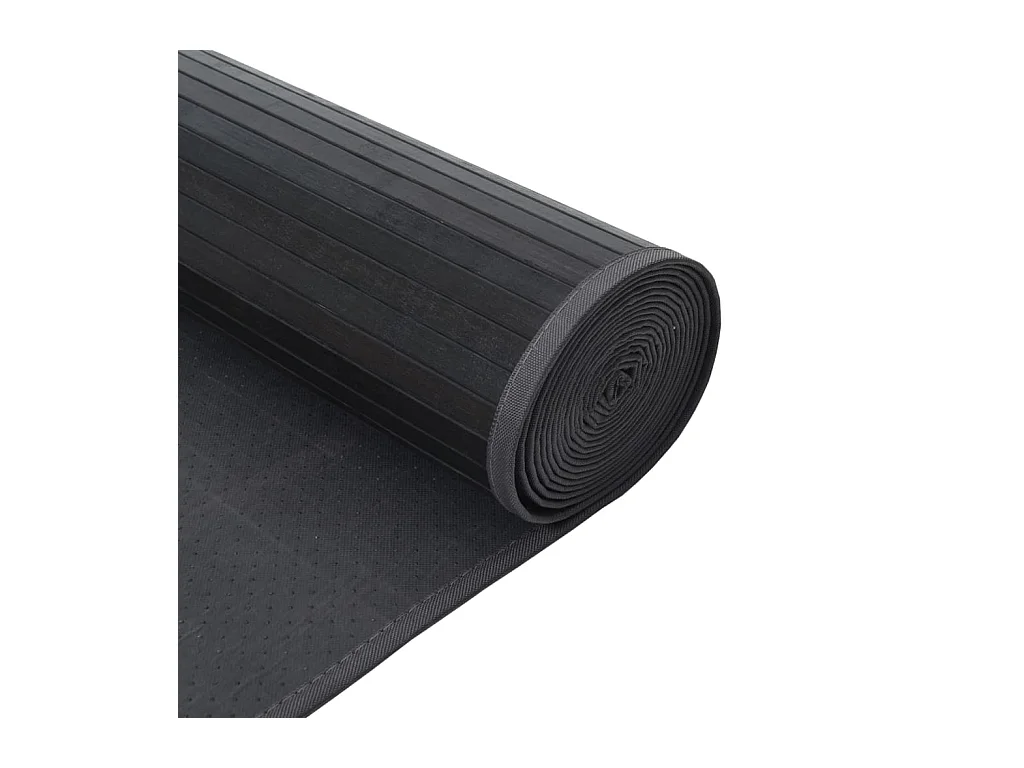 Tapis rectangulaire gris 100x500 cm bambou