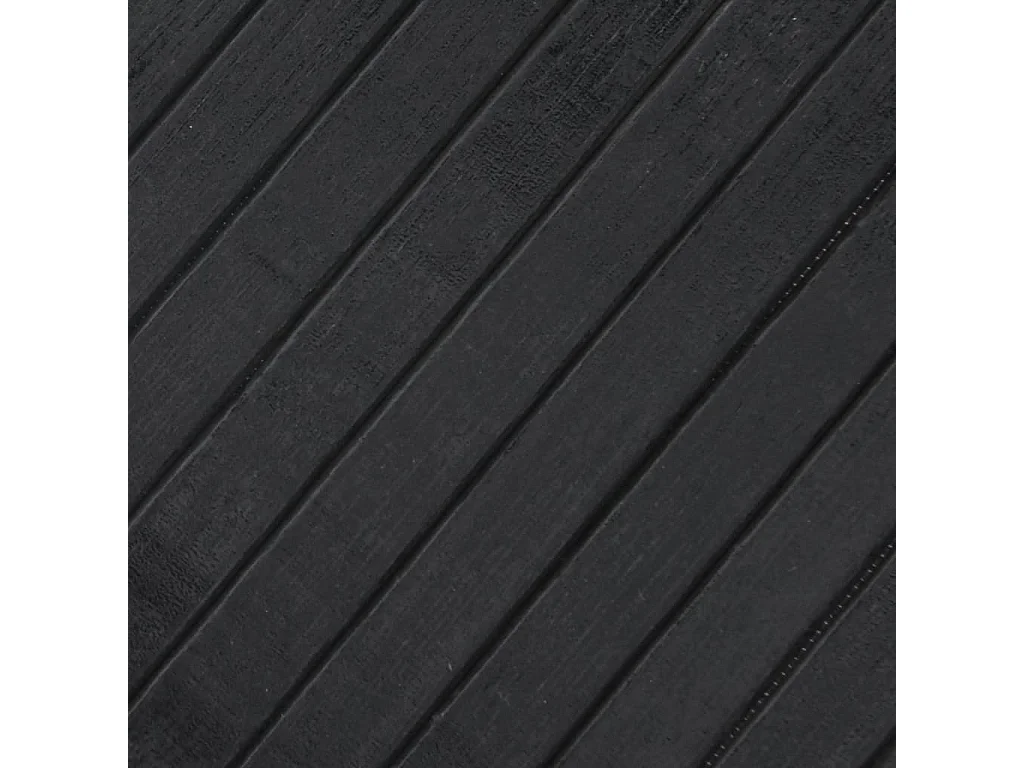 Alfombra rectangular bambú gris 100x500 cm