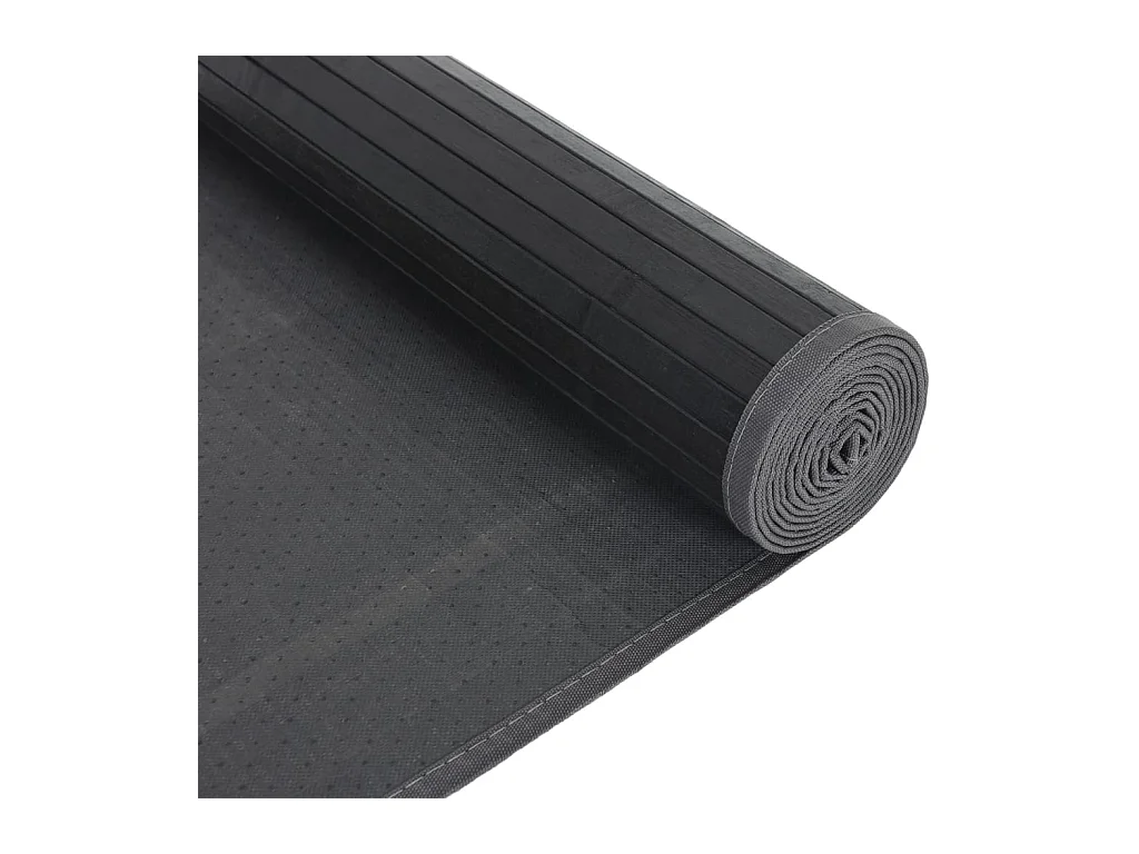 Tapete retangular 80x500 cm bambu cinzento