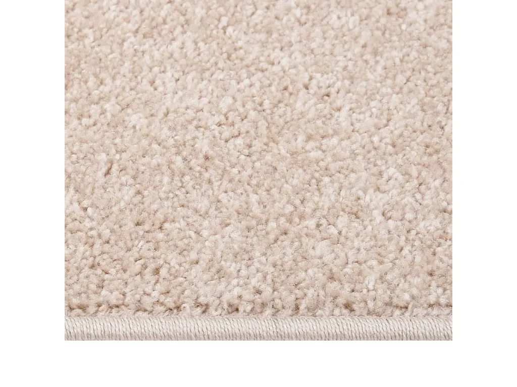 Tapis à poils courts 160x230 cm beige foncé