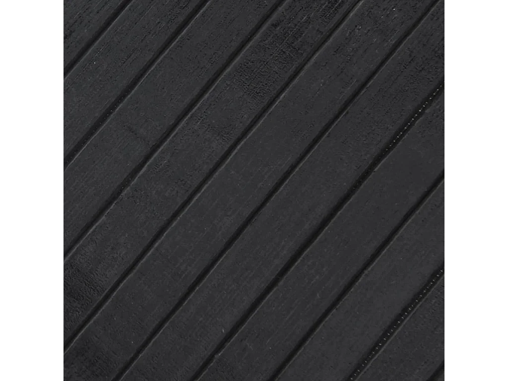 Tapis rectangulaire gris 100x300 cm bambou