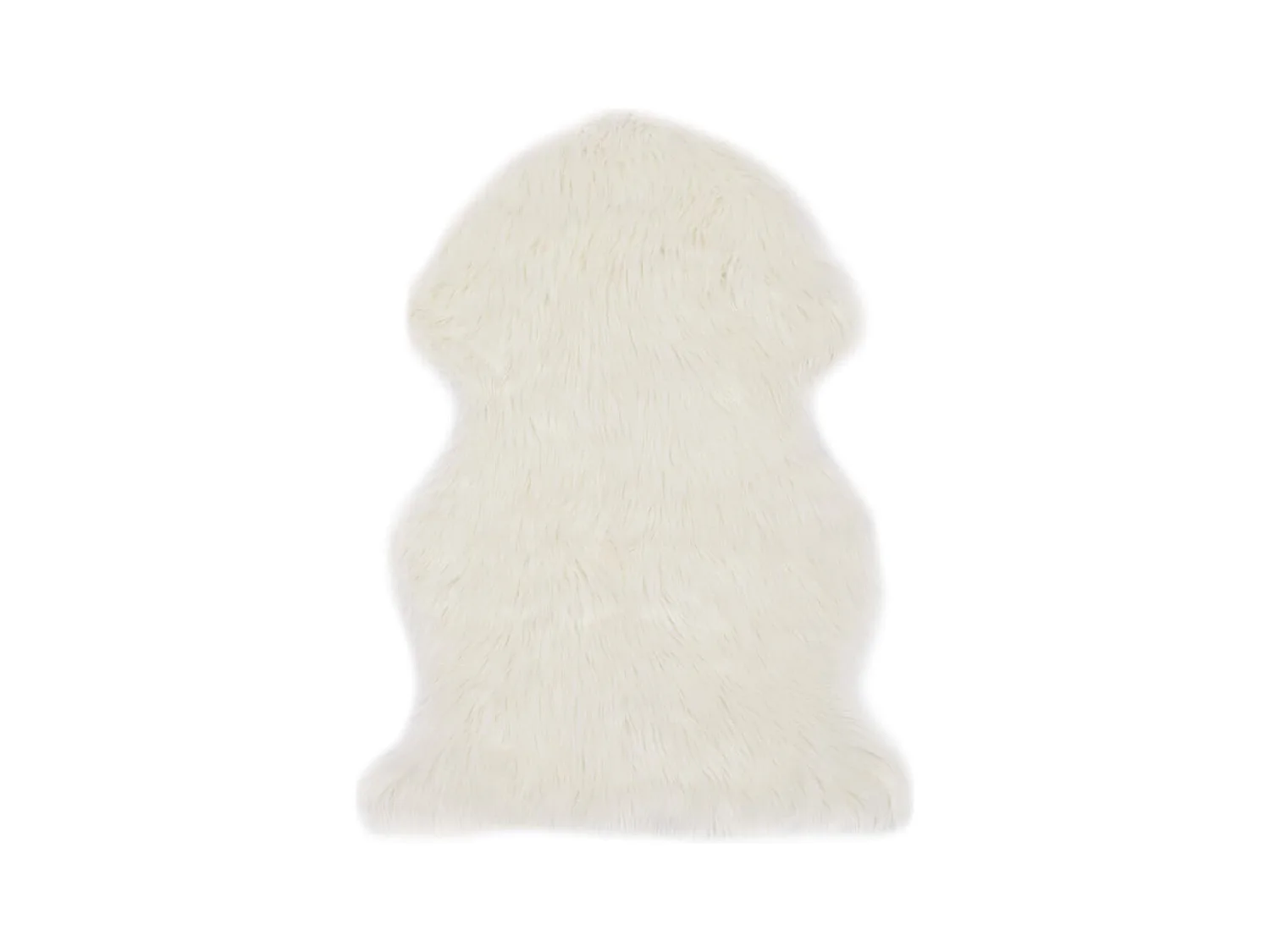 Tapis 60 x 90 cm peau de mouton synthétique blanc