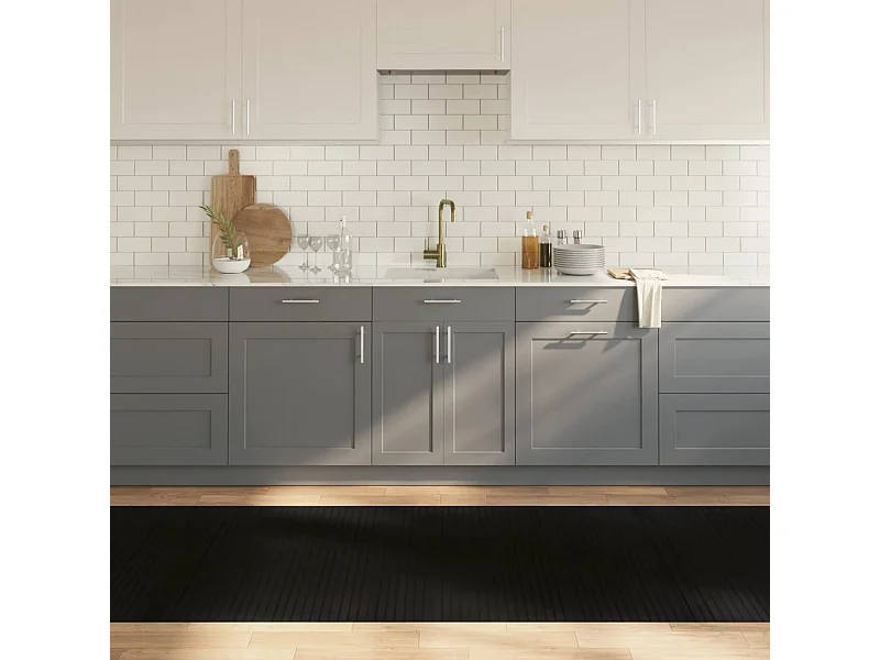 Tapete retangular 100x500 cm bambu preto