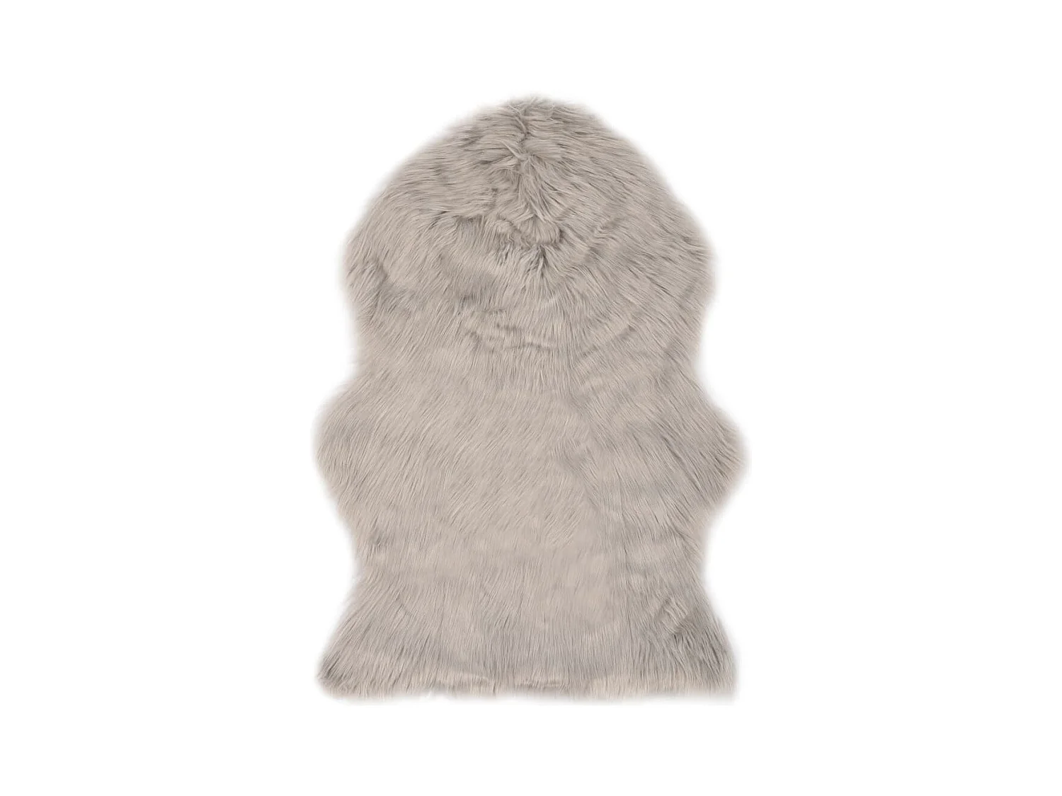 Tapis 60 x 90 cm peau de mouton synthétique gris clair