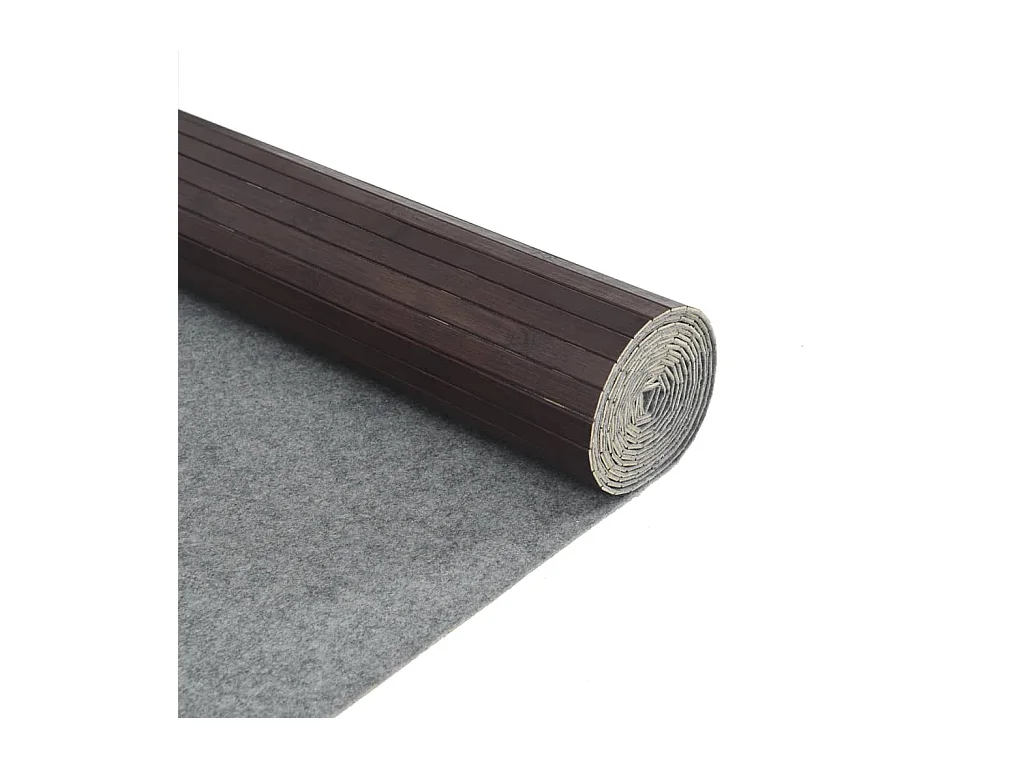 Tapete retangular 80x500 cm bambu castanho-escuro